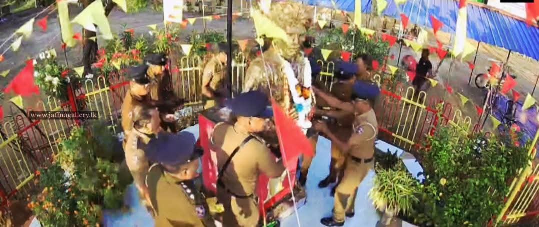 யுத்த மனநிலையை உருவாக்கக்கூடிய சூழ்நிலைகளைத் தடுப்பதற்காகவே திலீபனின் உருவச்சிலை அகற்றப்பட்டது.