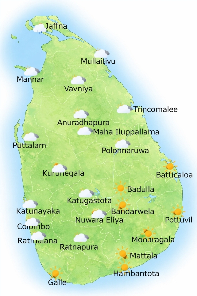 இலங்கையை அண்மித்த குறைந்த அழுத்தப் பிரதேசம் விலகியது: நாட்டின் பல பாகங்களில் இன்று 75 மி.மீ பலத்த மழைக்கு வாய்ப்பு!